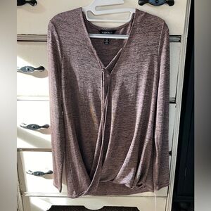 Ellen Tracy Sheer Wrap Shirt